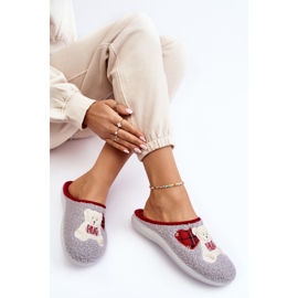 Chanclas de Estar por casa Mujer con Osito Inblu EC000095 Gris 8