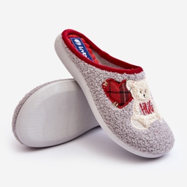 Chanclas de Estar por casa Mujer con Osito Inblu EC000095 Gris 2