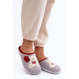 Chanclas de Estar por casa Mujer con Osito Inblu EC000095 Gris 4