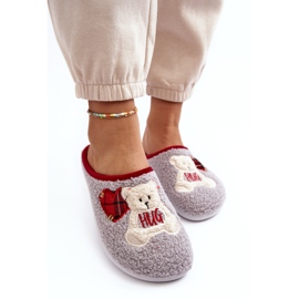 Chanclas de Estar por casa Mujer con Osito Inblu EC000095 Gris 6