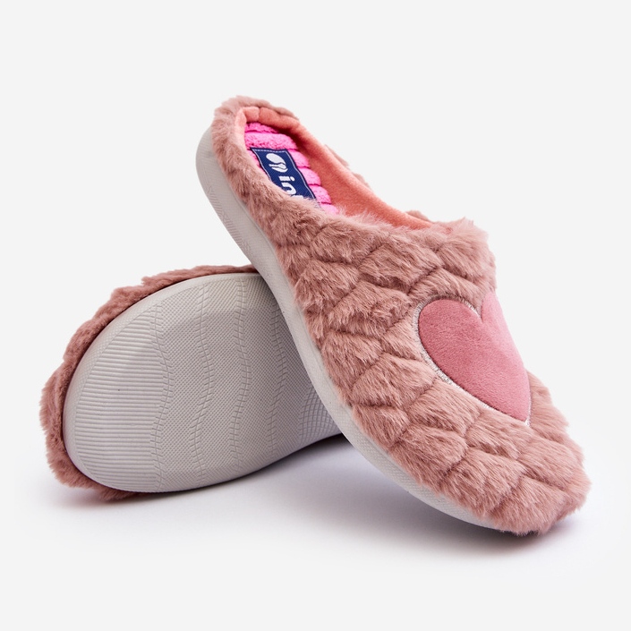 Pantuflas de estar por casa de pelo para mujer Inblu EC000099 Rosa rosado 1