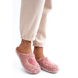 Pantuflas de estar por casa de pelo para mujer Inblu EC000099 Rosa rosado 4