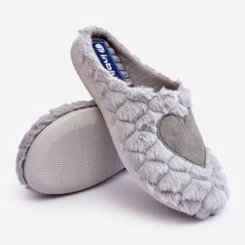 Pantuflas de estar por casa de pelo para mujer Inblu EC000099 Gris 2