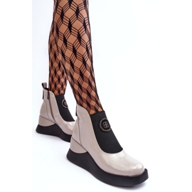 Botas Cuña Piel S.Barski MR870-22 Gris claro 2 Botas Cuña Piel S.Barski MR870-22 Gris claro 2