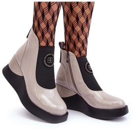 Botas Cuña Piel S.Barski MR870-22 Gris claro 4 Botas Cuña Piel S.Barski MR870-22 Gris claro 4