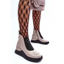 Botas Cuña Piel S.Barski MR870-22 Gris claro 3