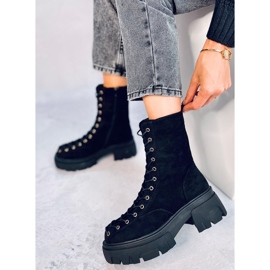 Botas con cordones de mujer Wayne Black negro 1 Botas con cordones de mujer Wayne Black negro 1