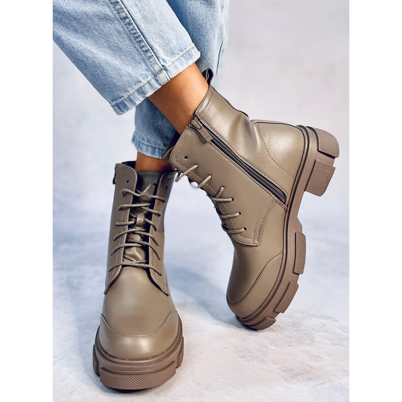 Botines con cordones Coley Olive verde 1 Botines con cordones Coley Olive verde 1