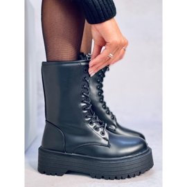 Botas con cordones sobre suela alta Rage Black negro 2