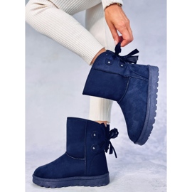 Botas de nieve Emusy con lazos Stella Blue azul 2 Botas de nieve Emusy con lazos Stella Blue azul 2