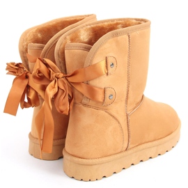 Botas de nieve Emusy con lazos Stella Camel marrón 5