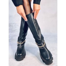 Botas con cadenas Persia Negro 4