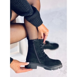 Trabajadores con cordones de Zoe Black negro 5