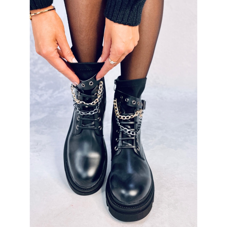 Botas militares Steve Black negro 1