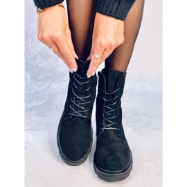 Botas con cordones de ante negro Lavey 4