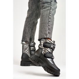 Botas de nieve de mujer cálidas Laila con velcro. negro 6