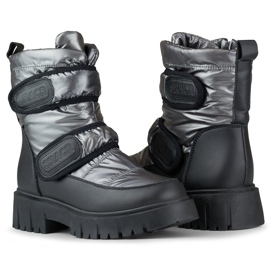 Botas de nieve de mujer cálidas Laila con velcro. negro 2