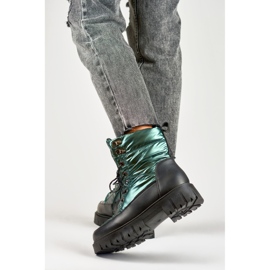 Botas de invierno gruesas y aislantes para mujer. verde 5