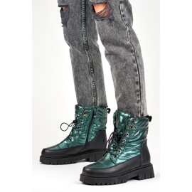 Botas de invierno gruesas y aislantes para mujer. verde 2