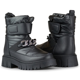 Botas de nieve mujer con cadena Selena negro 1