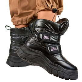 Botas de nieve de mujer negras con cierre adhesivo negro 1 Botas de nieve de mujer negras con cierre adhesivo negro 1