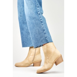 Botas cowboy beige mujer 2 Botas cowboy beige mujer 2
