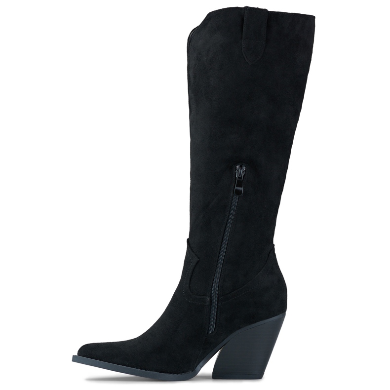Botas cowboy mujer ante negro 1