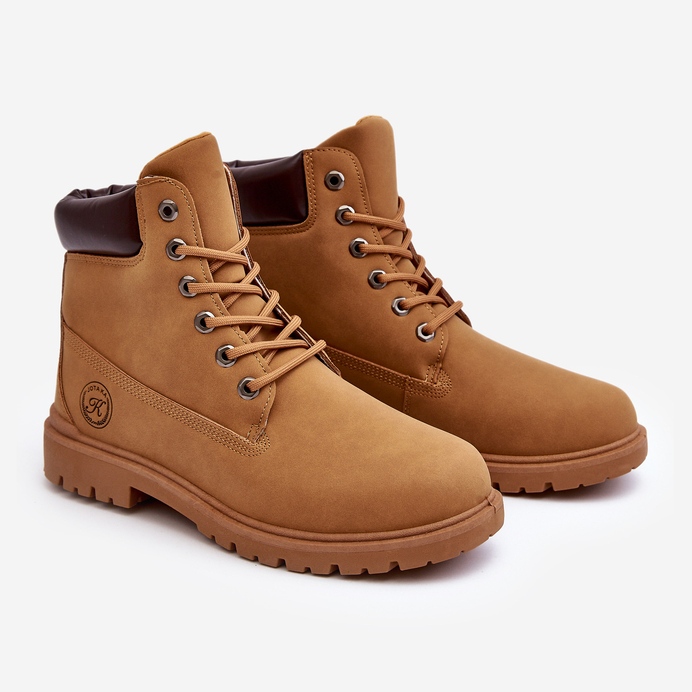 Botines con cordones Memeni de hombre en color camel marrón 1 Botines con cordones Memeni de hombre en color camel marrón 1