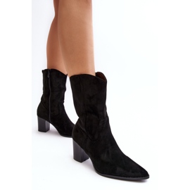 Botas Cowboy de Mujer con Tacón Alto Negro Danell 4