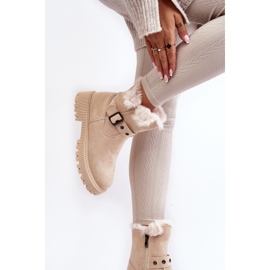 Vinceza Botines Mujer Morcos Beige Con Cremallera Pelo 7