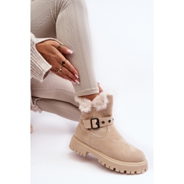 Vinceza Botines Mujer Morcos Beige Con Cremallera Pelo 1