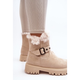 Vinceza Botines Mujer Morcos Beige Con Cremallera Pelo 9