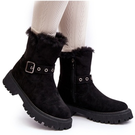 Vinceza Botines Mujer Con Cremallera Pelo Negro Morcos 9