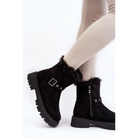Vinceza Botines Mujer Con Cremallera Pelo Negro Morcos 4
