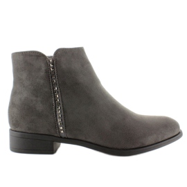 Botines Chelsea ante con piedras JK25 Gris 4