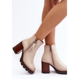 Vinceza Botines Mujer Piel Beige Brittney 4