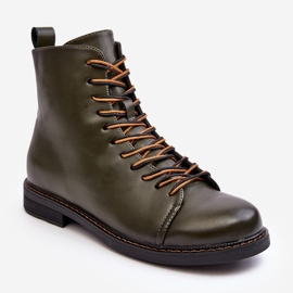 Vinceza Botines Mujer Piel Verde Ethel 1