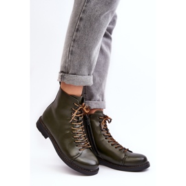 Vinceza Botines Mujer Piel Verde Ethel 2