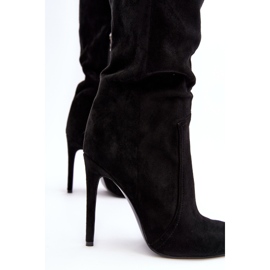 Botas de tacón alto por encima de la rodilla para mujer Vessy negro 6