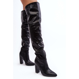 Botas altas por encima de la rodilla para mujer, negro Jeine 4