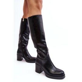 Botas de tacón alto con aislamiento para mujer negro Theisen 3