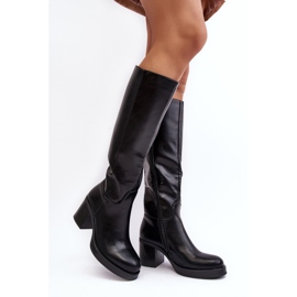 Botas de tacón alto con aislamiento para mujer negro Theisen 1