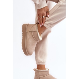 Botas de nieve bajas de ante de moda beige claro Nucca 7