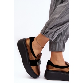 Zapatos Mujer Piel con Plataforma Con Adorno Laura Messi 2697/744-300 Dorado 3