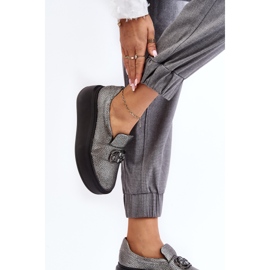 Zapatos Mujer Piel con Plataforma Con Adorno Laura Messi 2697/810 Plata 5
