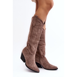 Botas camperas en beige oscuro para mujer de Sloana 6