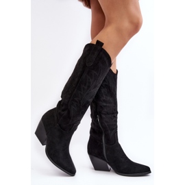 Botas Vaqueras de Mujer con Tacón Alto Negro Sloana 3