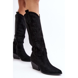 Botas Vaqueras de Mujer con Tacón Alto Negro Sloana 4