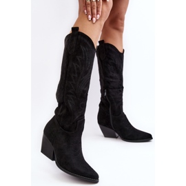 Botas Vaqueras de Mujer con Tacón Alto Negro Sloana 5