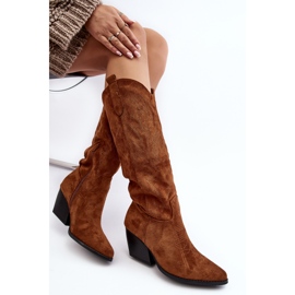 Botas Cowboy Sloana Camel para Mujer con Tacones Altos marrón 5